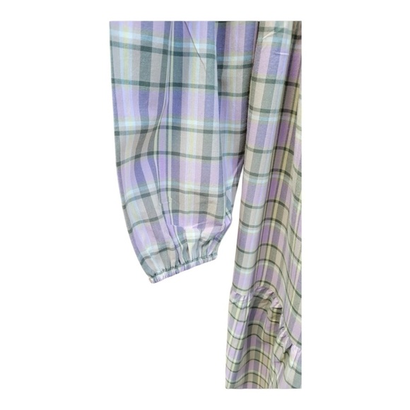 RIVER ISLAND Check Print Long Sleeve Button Up Maxi Dress UK 22 US 18 NEW - Picture 12 of 14